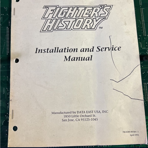 Fighters History Data East + Manual Jamma Arcade Game PCB Board CC - Picture 7 of 8